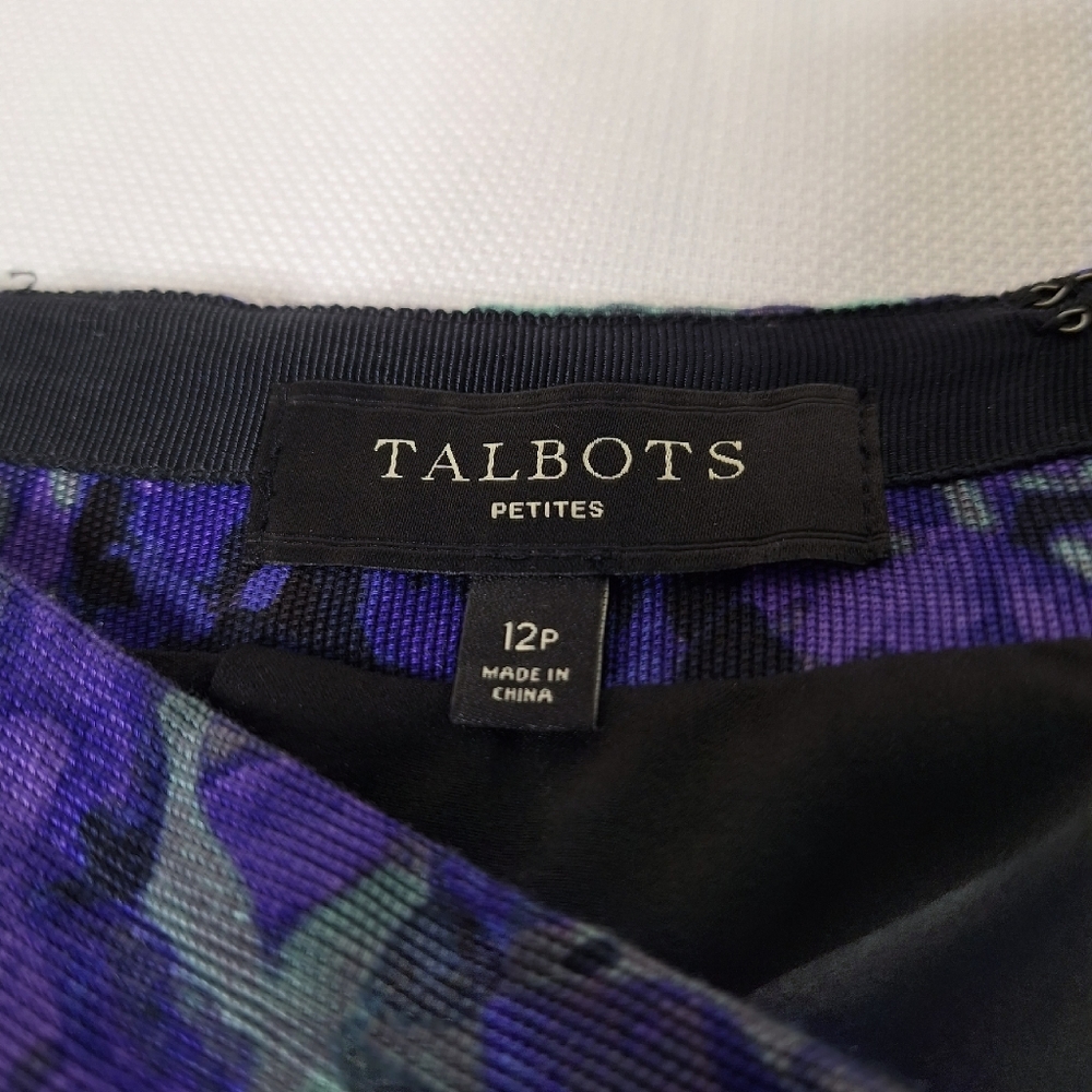 Talbots brand " The Color Purple in Floral" pencil skirt size 12p. - Picture 5 of 6